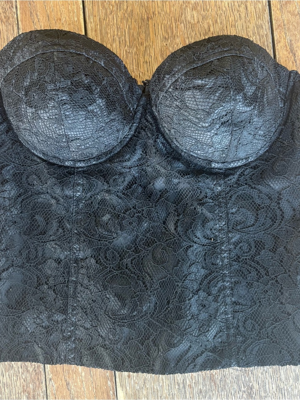 Guess Black Lace Bustier Top - Women Intimates Size Small 0698